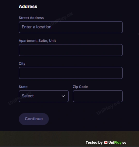 Hollywood Casino — registration step 5