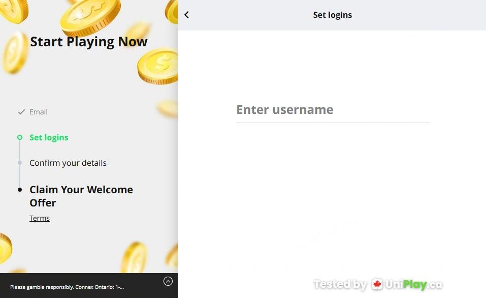Fever Slots — registration step 3