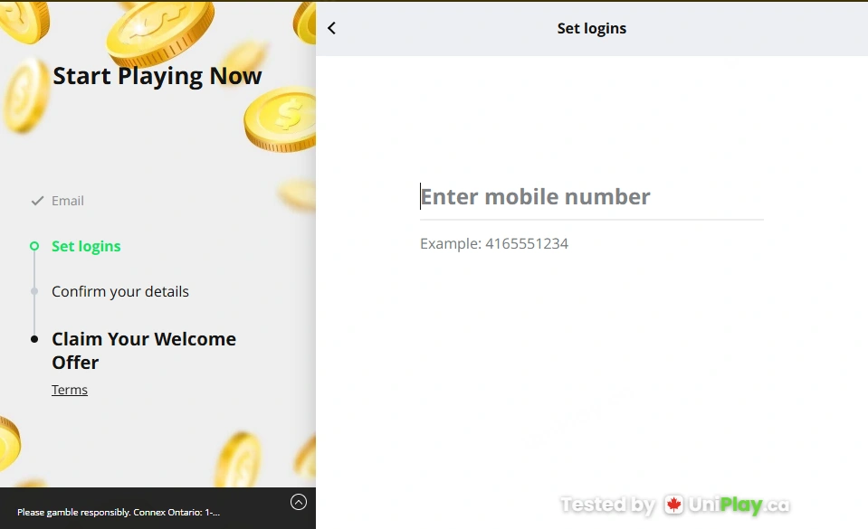 Fever Slots — registration step 4