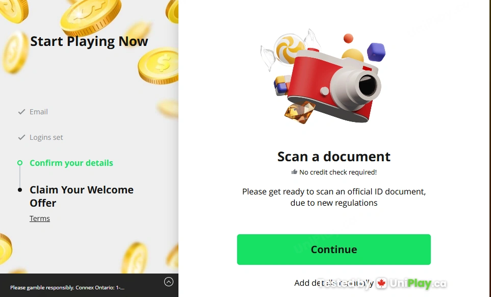 Fever Slots — registration step 5