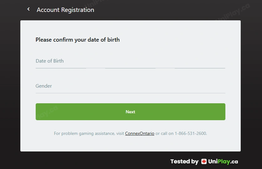 Grand Mondial — registration step 2