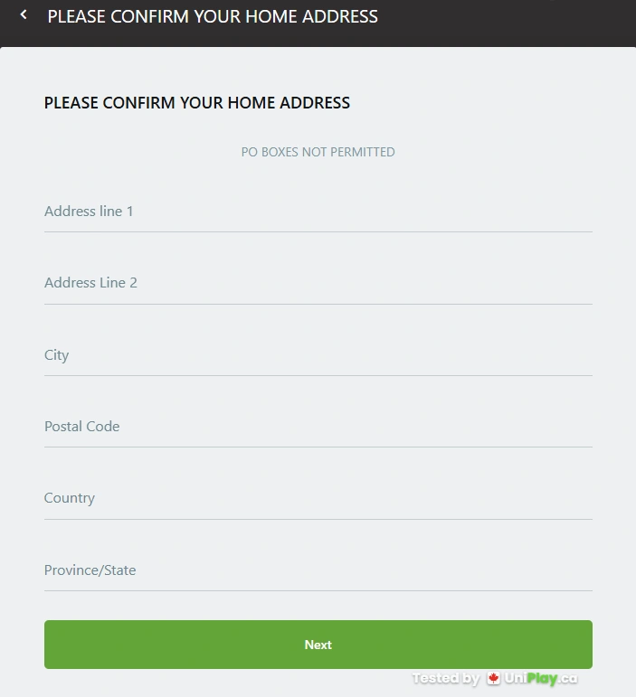 Grand Mondial — registration step 4