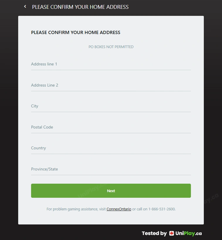 Grand Mondial — registration step 4