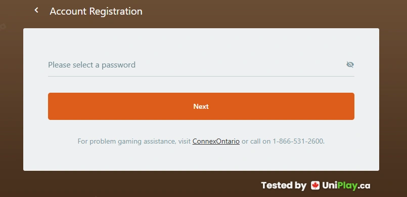 Captain Cooks Casino — registration step 3