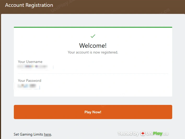 Captain Cooks Casino — registration step 6
