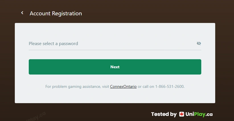 Yukon Gold Casino — registration step 3