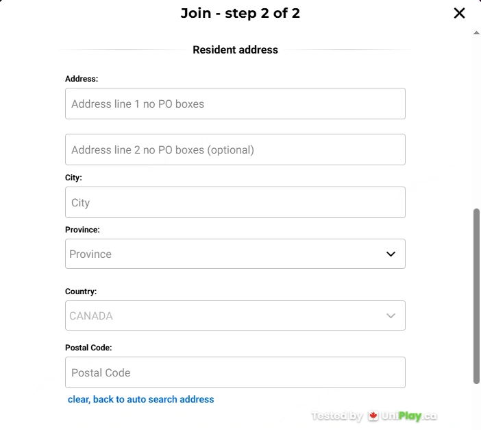 Stardust Casino — registration step 4