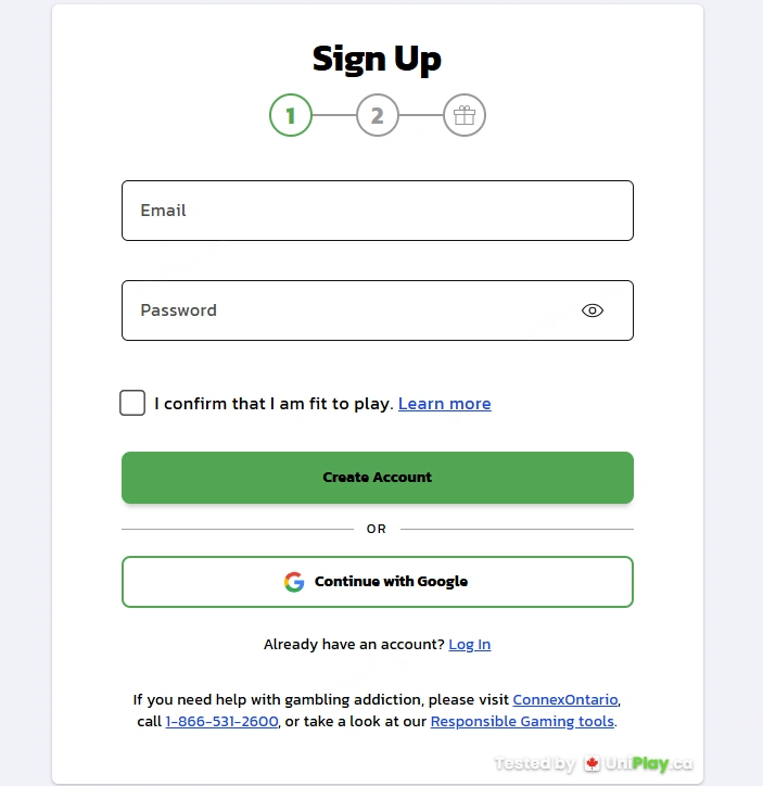Royal Panda — registration step 1