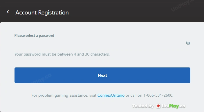 Luxury Casino — registration step 3