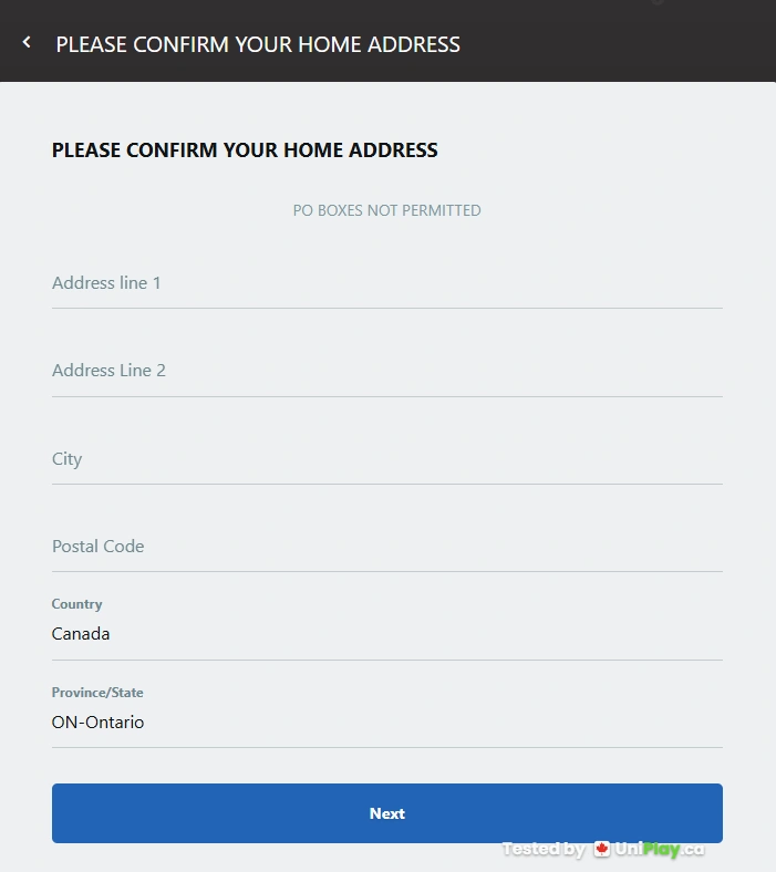 Luxury Casino — registration step 4