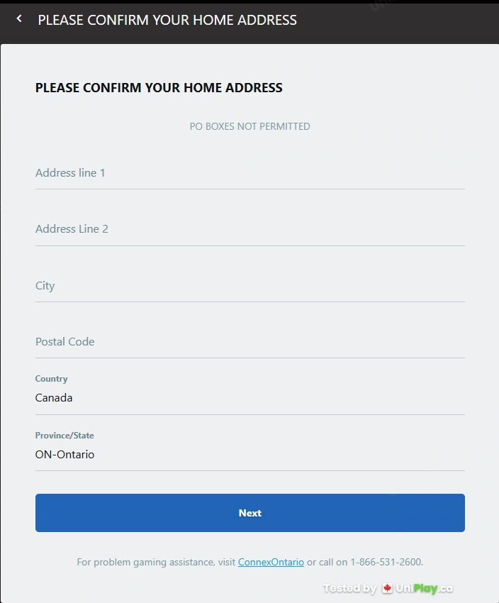 Luxury Casino — registration step 4
