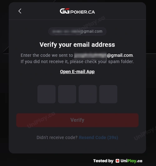 GGPoker — registration step 2
