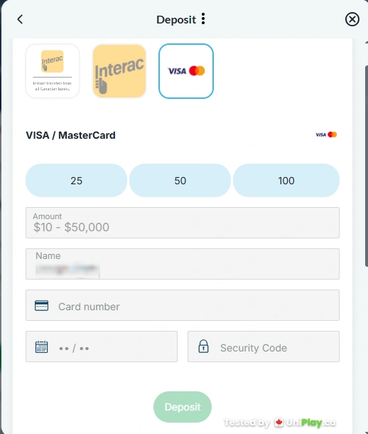 BetVictor — Cashier — payment methods screenshot