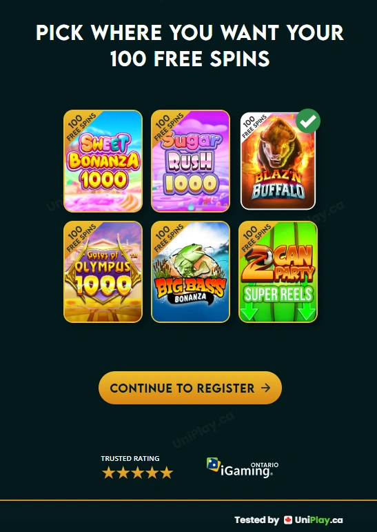 High Flyer Casino — registration step 1