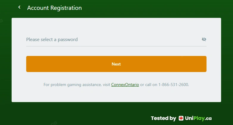 Casino Classic — registration step 3