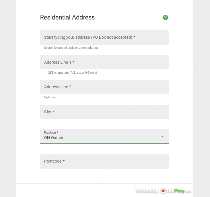Royal Vegas — registration step 4