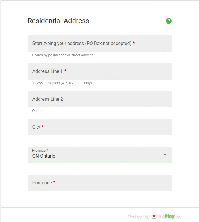 Ruby Fortune — registration step 4