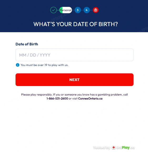 Monopoly Casino — registration step 4