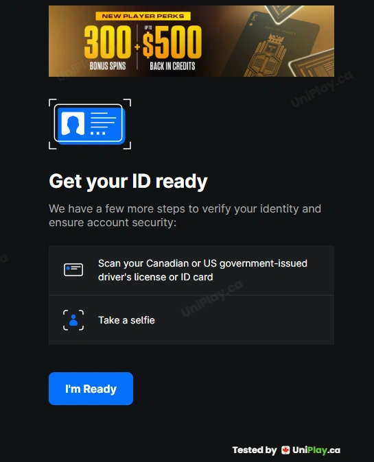 TheScore Casino — registration step 6