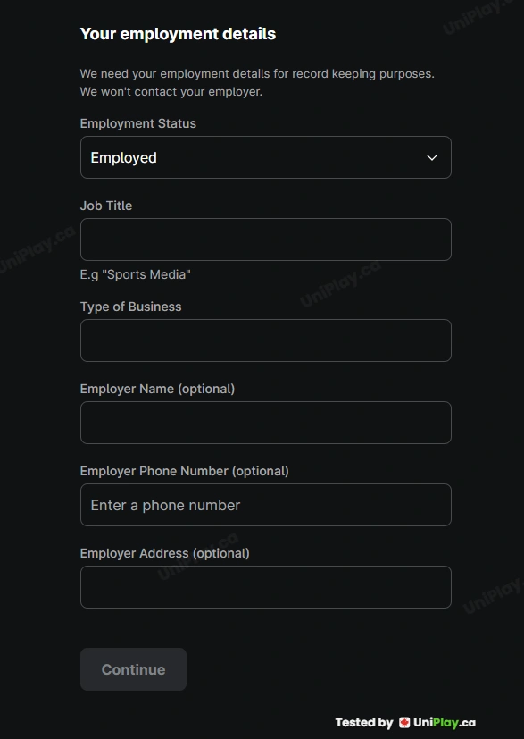 TheScore Bet — registration step 4