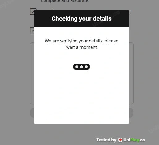 PartyCasino — registration step 5