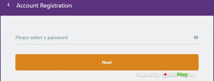 Zodiac Casino — registration step 3